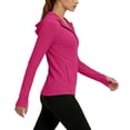 thumbnail image 5 of Women's UPF 50+ Sun Protection Hoodie Lightweight Half Zipper Long Sleeve Shirts with Pockets Outdoor Running Hiking Wear, 5 of 7