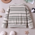 thumbnail image 5 of Annhoo Spring Tops for Kids Crewneck Long Sleeve Block Color Stripe Boys Shirts Casual Loose Sweatshirts, 5 of 9