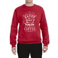 thumbnail image 2 of Wild Bobby Saved By Jesus Fueled By Coffee Inspirational/Christian Unisex Crewneck Graphic Sweatshirt, Red, Large, 2 of 5