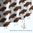 thumbnail image 6 of White Buffalo Pattern Shower Curtain 36"x72" ,Bathroom Decorative Shower Curtains Set with 12 Hooks,Modern Waterproof Washable Shower Curtain, 6 of 6
