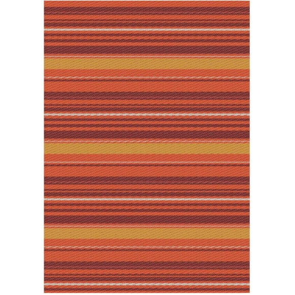 Pure Plastics Patio Rug - Coral, 98" x 71"