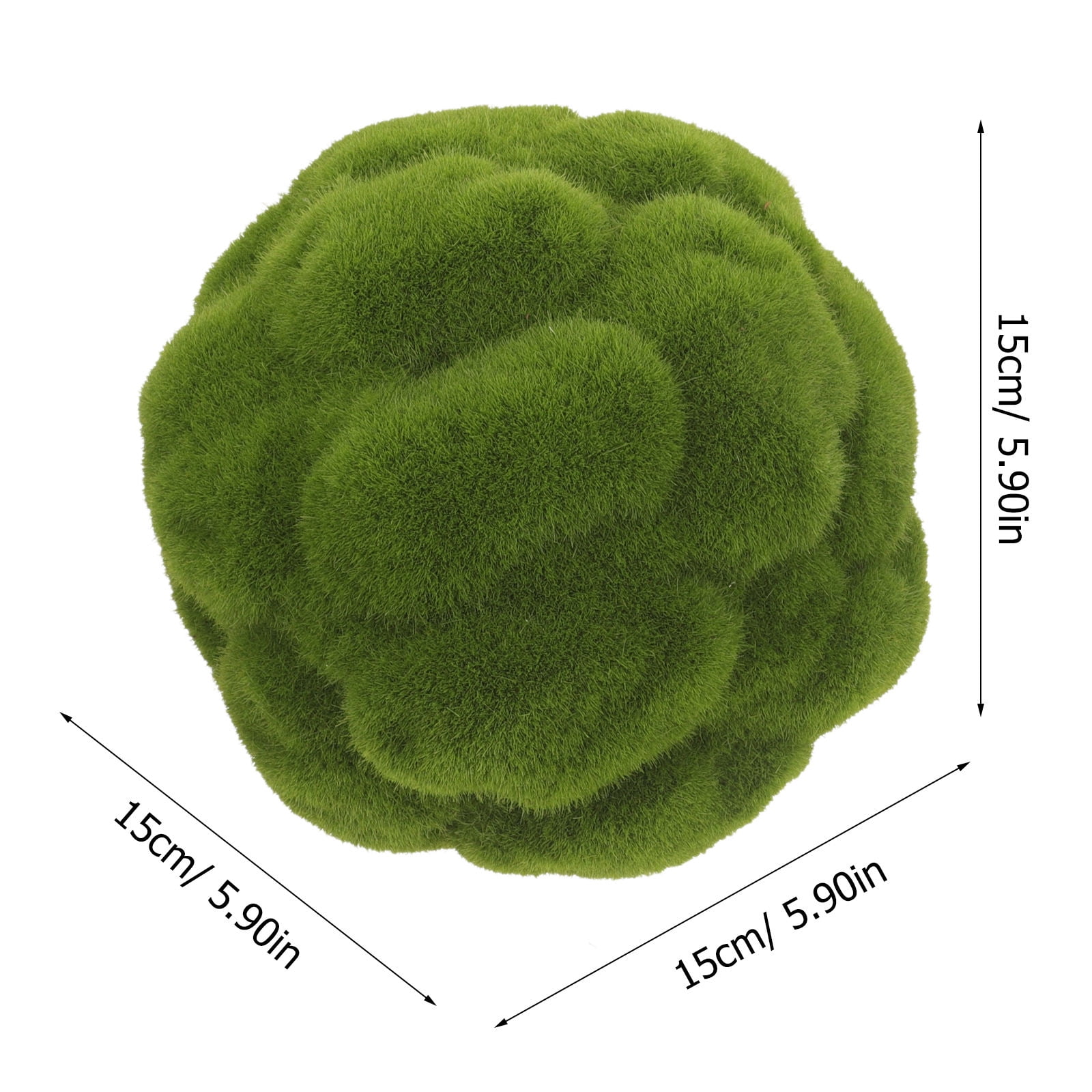 RENACLIPY 2-Pack Artificial Moss Decorations Green Faux Moss Ornaments for Indoor and Outdoor