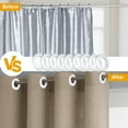thumbnail image 1 of Cateissary 76 unids/set ojal de goma de borde para cortinas, fácil instalación y ojal de cortina deslizante suave Negro, 1 of 6