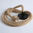 thumbnail image 2 of Vintage 1/2/3/4m long Hemp Rope Retro Loft Single Head Double Heads Industrial light Hanging Lamp Pendant Light Edison Lamp, 2 of 9