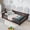 Espresso Bed Frame, variant on Full Size Montessori Floor Bed Frame with Support Slat,Hight Safety Guardrail,Door,Has Strong Stability,Easy Assemble,Suitable for Boys/Girls,Yellow