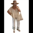 thumbnail image 2 of Suéter de Punto Informal de Verano para Mujer, de Corta, Holgado, con Botones y Cuello en V, Color Caqui, Talla S, 2 of 8