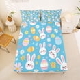 thumbnail image 5 of Erosebridal Cartoon Bunny Rabbit Queen Sheet Sets For Girls,Happy Easter Eggs Kids Bed Set 4-Piece, 5 of 6