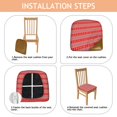 thumbnail image 4 of Red Christmas Folk Seat Covers for Dining Room Chairs Set Of 4,Stretch Printed Washable Chair Seat Cover with Elastic Ties and Button,Removable Waterproof Couch Cushion Covers, 4 of 6