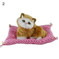 thumbnail image 1 of Simulation Cute Cat Kitten Sound Plush Doll Toy with Sleeping Mat Home Decor, 1 of 10