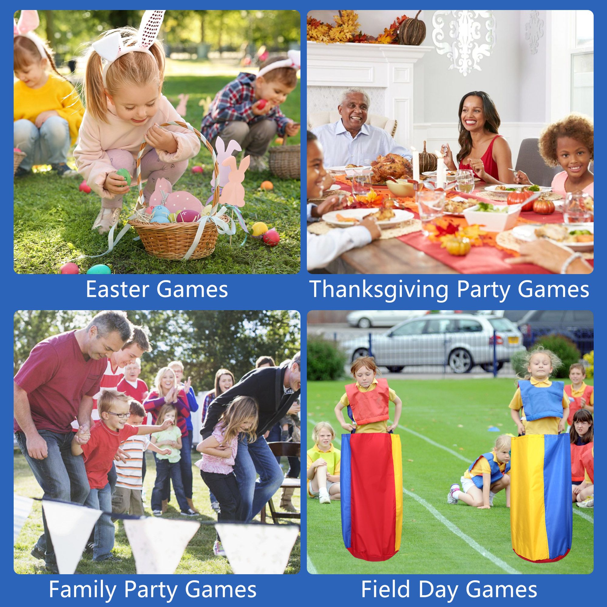LotFancy Potato Sack Race Bags Outdoor Lawn Game Set photo 3
