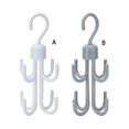 thumbnail image 4 of 8-Hooks Rotatable Eight-claw Hook Storage Rack Eight-claw Hook Lightweight Clothes Organizer Holder Space-saving Bedroom Finishing Shelf Gray, 4 of 7