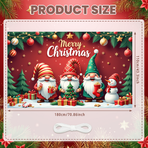 Decorative Design Merry Christmas Banner Colorful Lights Holiday Decoration Winter Celebration for Party Decoration Indoor Outdoor Celebration