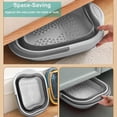 thumbnail image 5 of Leemeimei Baño de pies 15L (4 GL) Bañera plegable para pies con asa, masajeador de spa para pies, remojo de pies para pies secos y agrietados, cubo de plástico para pies, color gris, 5 of 5