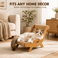 thumbnail image 6 of Cat Scratcher Lounge Chair for Indoor Cats, C-Shaped Sisal Cat Lounger Bed with Wooden Frame, Durable Scratching Sofa for Resting Playing Sleeping, Modern Cat Furniture, 6 of 8