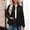 *Black, variant on Women's Quilted Coat,Lapel Zip Up Jacket With Pockets,Long Sleeve Loose Fit Jacket White,Womens Plus S