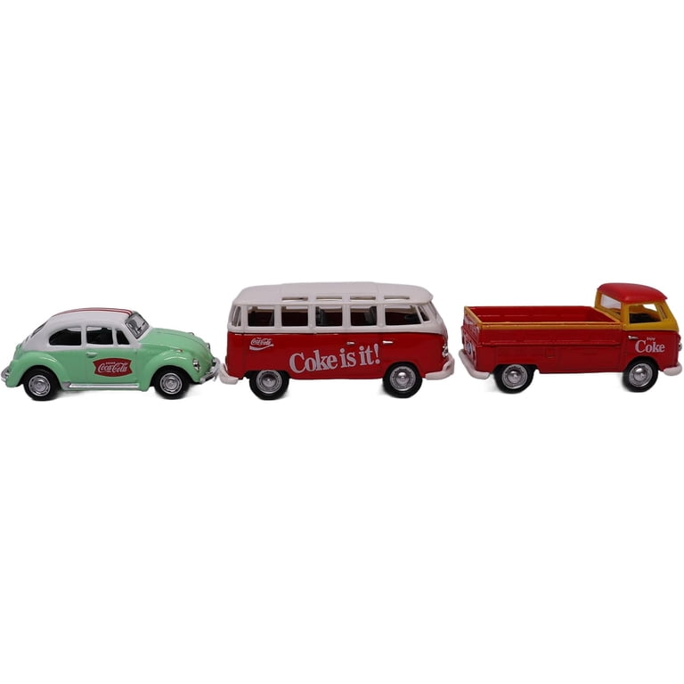Motorcity Classics 1962 Samba - 1966 Beetle - 1962 T1 Pickup, 1:72