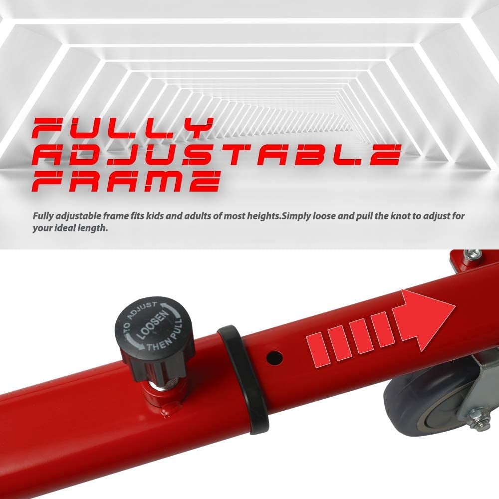 HoverFUN Hover Kart Go Kart Adjustable Seat Attachment for 6.5" Hover-Board Buggy - Red