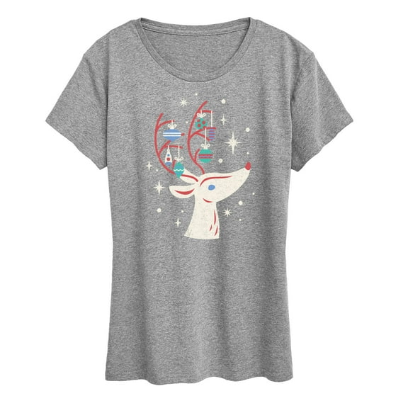 Instant Message - Christmas - Reindeer Antlers Are Ornament Hangers - Women's Short Sleeve Graphic T-Shirt