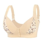 Plus Size BraFor Women Front Buckle Push Up Thin Bra For Big Breasts Sexy Lace Bra