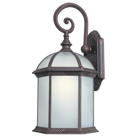 Woodbridge Lighting Glenwood 10  1-Light Aluminum Outdoor Sconce in Rust Brown
