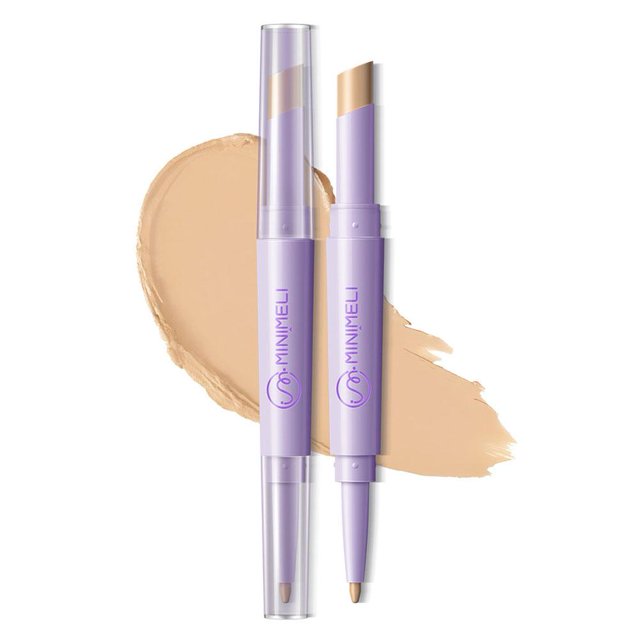 Ruifaya Lápiz corrector de cobertura total 2 en 1 resistente al agua y duradero T μж