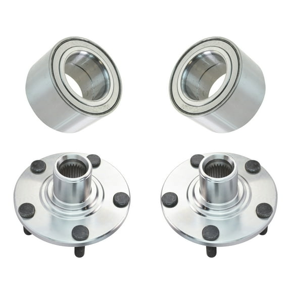 TRQ Front Wheel Hub & Bearing Pair Kit Set For 02-06 Nissan Altima L4 2.5L BHA53211