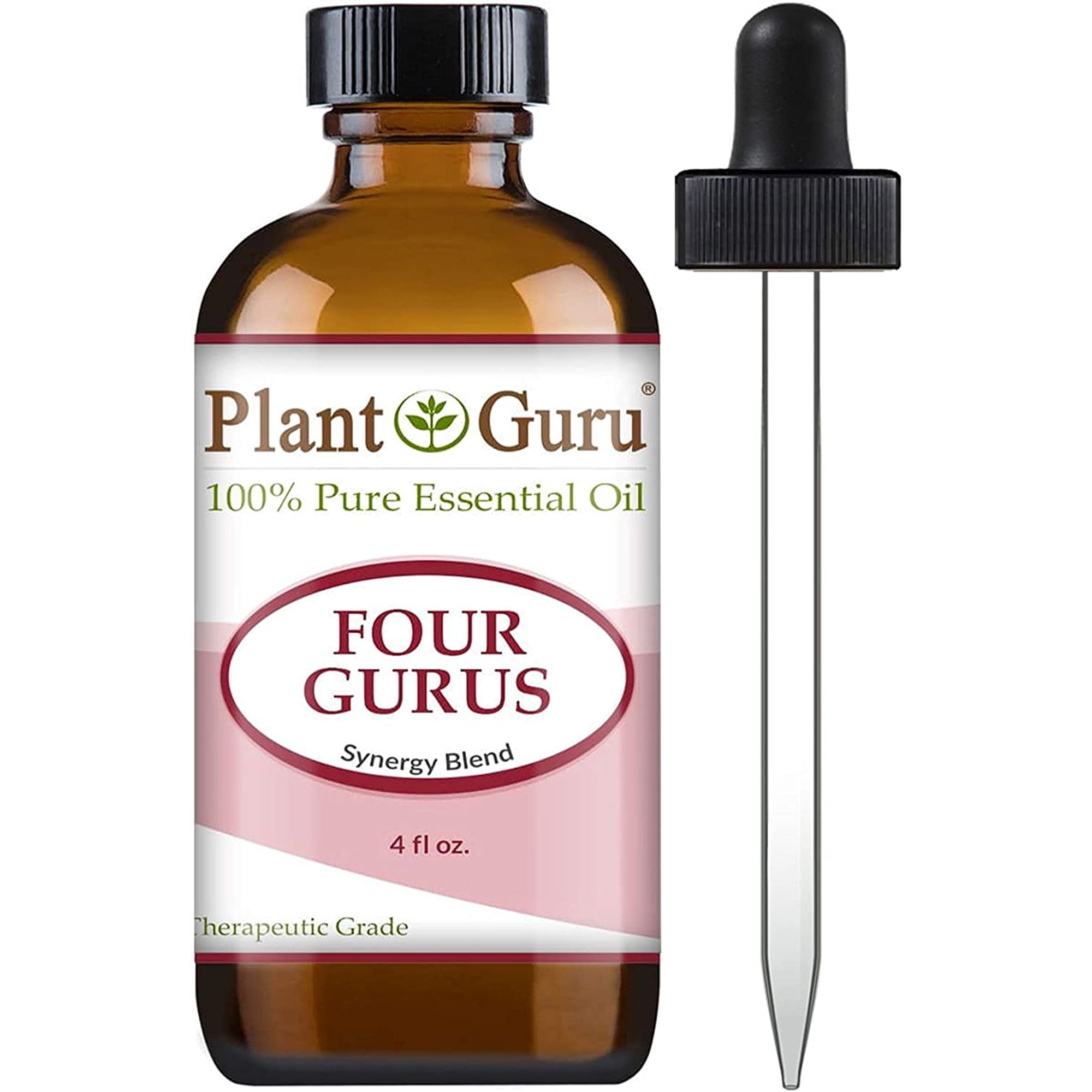 Four Gurus Essential Oil Blend 4 oz. Bulk 100% Pure Natural Therapeutic Grade Thieves Blended with Clove, Cinnamon, Lemon, Rosemary Eucalyptus for Aromatherapy Diffuser and Immune Support