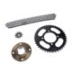 thumbnail image 1 of 420 Kit de Sótbelo y Cadena, 10 mm 10t frontal 41t Sprocket Cicatrices de Cadena de Cadena de Sótleo Volante sen dientes para go karts Todas las motocicletas de vehículo de, 1 of 7