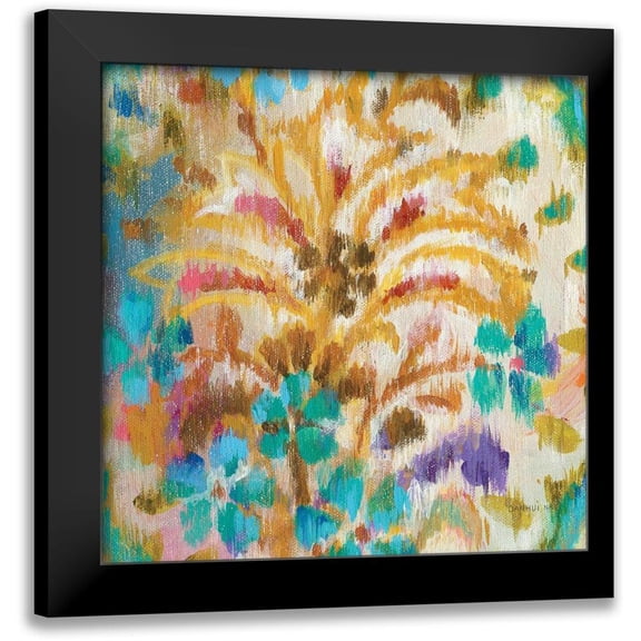 Nai, Danhui 12x12 Black Modern Framed Museum Art Print Titled - Boho Paisley VI