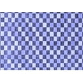 thumbnail image 1 of Ahgly Company Machine Washable Indoor Rectangle Checkered Blue Modern Area Rugs, 4' x 6', 1 of 4