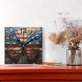 thumbnail image 2 of Butterflies American Flag Wall Clock Square Silent Non Ticking Battery Operated Clock for Home Bathroom Kitchen Bedroom Living Room, 2 of 8