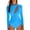 Blue, variant on Women Monkini Swimsuit Long Sleeve Swimsuit Surfing Beach Holiday Swimsuit