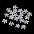 thumbnail image 4 of KLKCMS 20Pcs Crystal Rhinestones Flower Resin Buttons Embellishments Flatback Beads DIY White, 4 of 9