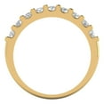 thumbnail image 4 of 0.63 ctw Wedding Band for Women - 14K Yellow Gold Simulated Diamond Stackable Eternity Ring, 4 of 7