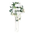 thumbnail image 1 of Boda Novia Nupcial Cascada Ramo de Artificial , Blanco, 1 of 9