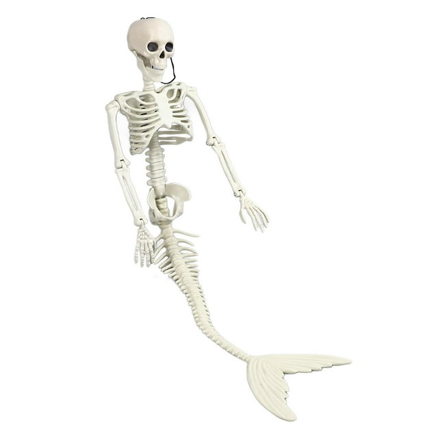 Skeleton Mermaid, Eye Catching Decorative Plastic Thrilling Skeleton Mermaid Life Size for Patio