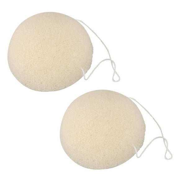 2X Face Natural Konjac Cleaning Sponge - White