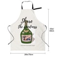 thumbnail image 6 of XMXT 1 Pcs Waterproof Kitchen Cooking Apron, Flat Style Wine Bottle Print Adjustable Aprons for Women Men with Pockets, 6 of 9