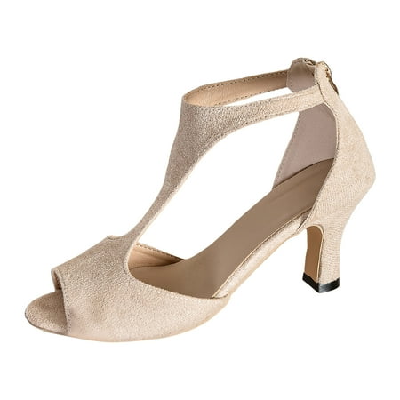 

2024 Womens Sandals European And Simple Fashion Back Zipper Foreign Trade Large Side Empty Roman High Heel Sandals Stylish