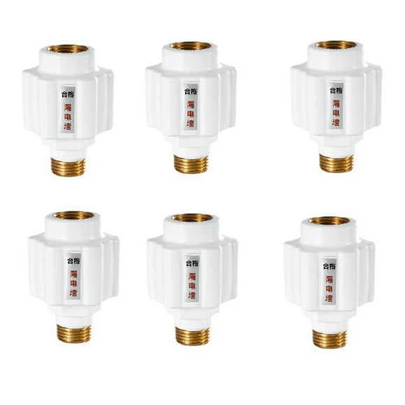 6 Piezas Blancas [Dientes de Cobre Engrosados] Calentador de Agua Eléctrico de Pared Anti-Eléctrico Accesorios para Calentadores de Agua Domésticos