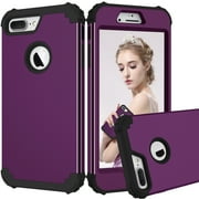 TECH CIRCLE For iPhone 8 Plus Case, Dual Layer Slim Heavy Duty Hybrid Rugged Shockproof Anti-Scratch Protective Back Phone Cover for Apple iPhone 8 Plus,Purple