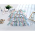 thumbnail image 2 of Princesse Enfants Filles Été Doux Robe Sans Manches Arc-en-Ciel Étoile Impression Couches Robe de Gâteau Coloré 6-7 Ans, 2 of 9