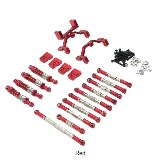 maskred Stronger Steering Link Rod Steering Linkage Tie Rod For 1/16 WPL C14 Red