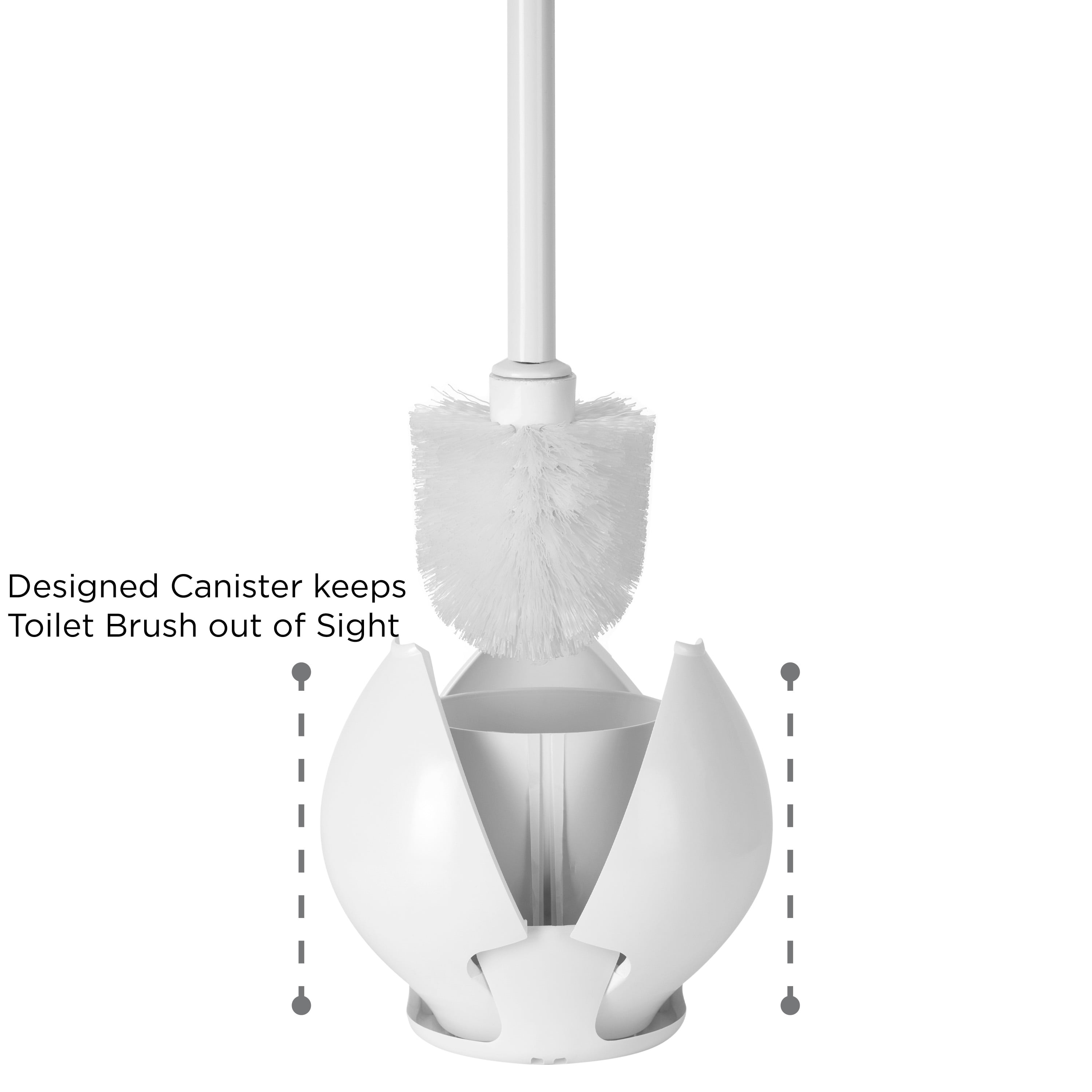 Bath Bliss 2 Pack Firm Grip Tulip Toilet Bowl Brush in White