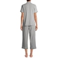 thumbnail image 3 of Secret Treasures Women's Plus Traditional Short Sleeve Notch Collar Pajamas Set, 3 of 6