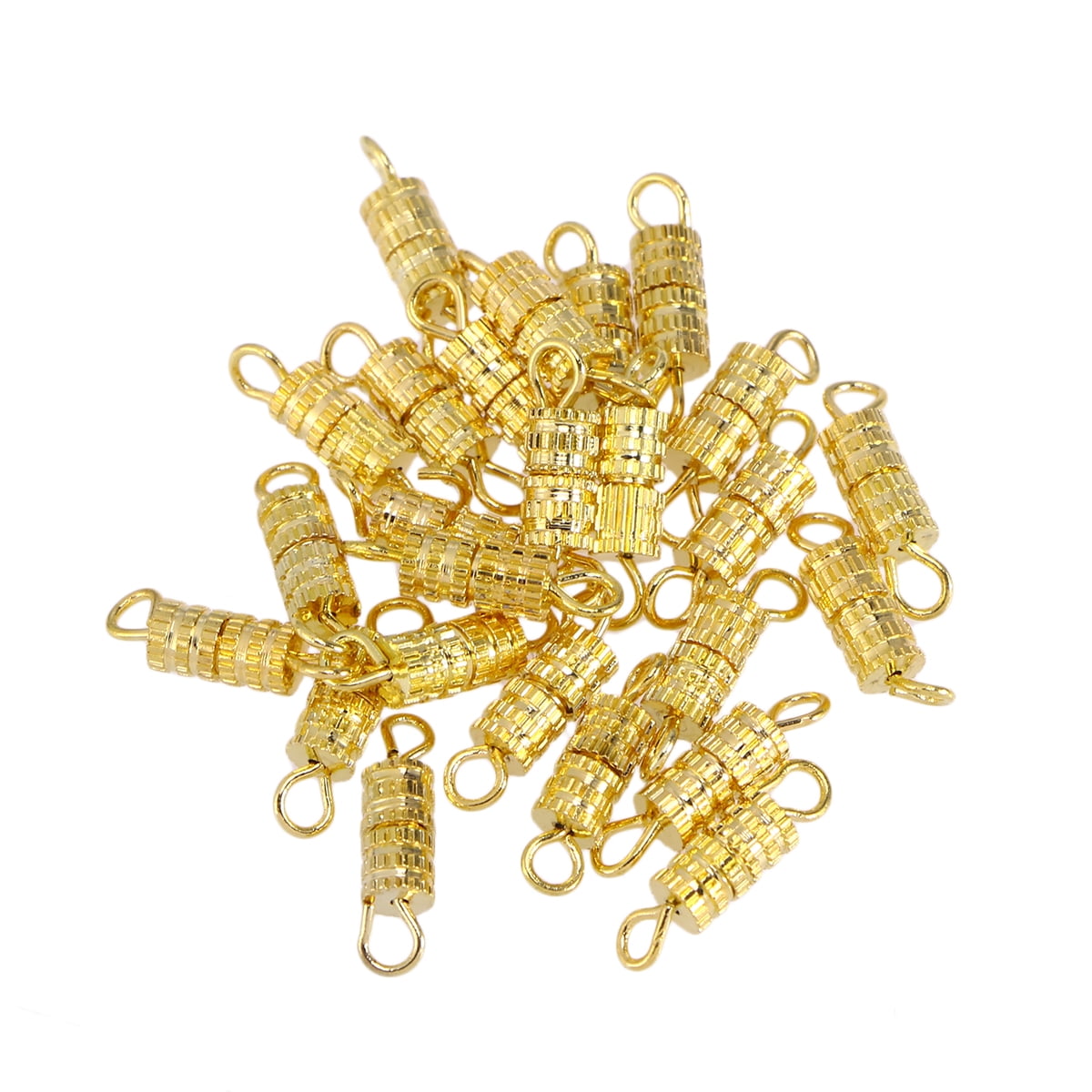20pcs Gold & Silver Plated Jewelry Diy Screw Clasps buckle Necklace Connectors 