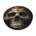 thumbnail image 1 of Balery Classical Rose Crown Skull Fundas de asiento para taburete de bar redondo de tela de terciopelo ajustables que protegen de arañazos y manchas para sillas de 14 a 17 pulgadas.-14 inch, 1 of 7