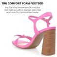 thumbnail image 3 of Journee Collection Womens Dianne Tru Comfort Foam Open Square Toe Stacked Heel Sandals, 3 of 6