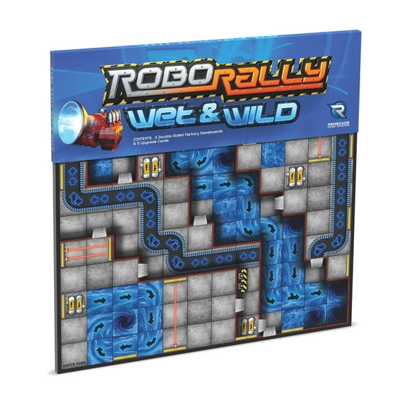 Renegade Games Studios: Robo Rally: Wet & Wild Expansion - Strategy Board Game, Programmed Movement, Ages 12 , 2-6 Players, 30-60 Min