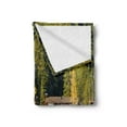 thumbnail image 2 of Lake Tahoe Soft Flannel Fleece Throw Blanket, Carnelian Bay Photography Log Cabin in the Woods Holiday Destination Lakeside, Cozy Plush for Indoor and Outdoor Use, 50" x 70", Multicolor, by Ambesonne, 2 of 5